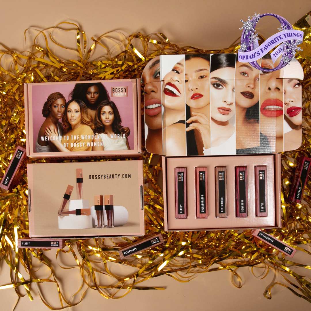 Oprah's Favorite Things 2023: THE WONDERFUL WORLD OF BOSSY WOMEN 5 LUXE LIQUID LIPSTICK SET