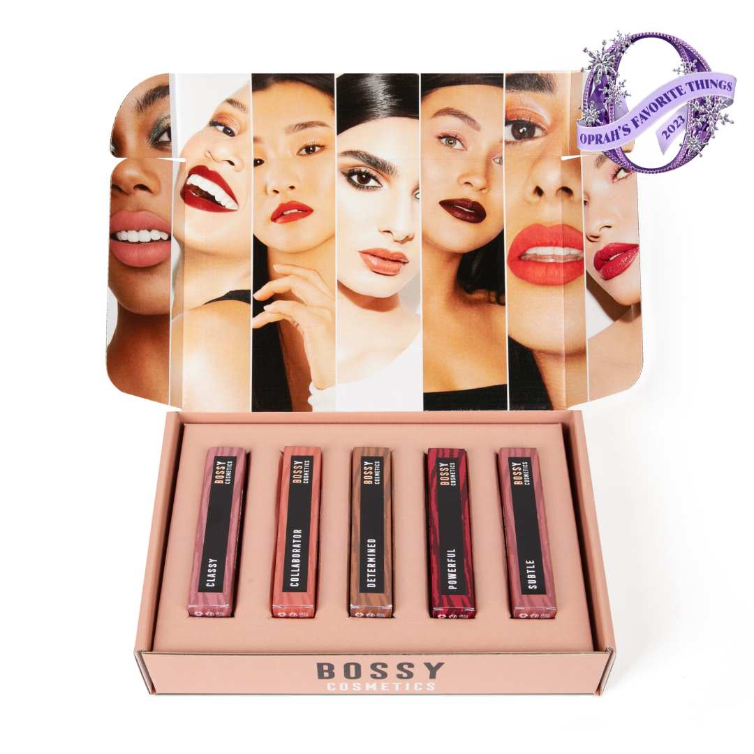 Oprah's Favorite Things 2023: THE WONDERFUL WORLD OF BOSSY WOMEN 5 LUXE LIQUID LIPSTICK SET